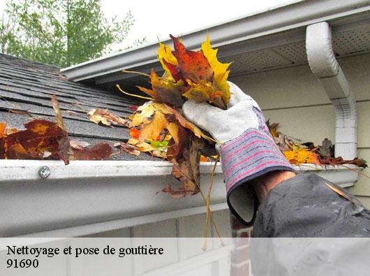 Nettoyage et pose de gouttière 91690